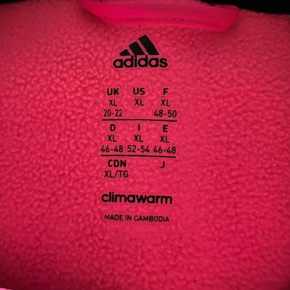 ADIDAS PRE-LOVED AUTHENTIC PINK COZY HOODIE SWEATSHIRT WITH KANGAROO POCKETS. - Picture 17 of 17